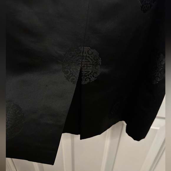 Vintage Handmade Black Dress Satin Zip Up About A Size 10 Women’s 1970 Pencil Dr - Picture 6 of 7